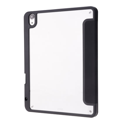 Deformation Transparent Acrylic Horizontal Flip PU Leather Case with Multi-folding Holder & Sleep / Wake-up Function & Pen Slot For iPad Air 2022 / 2020 10.9(Black) - iPad Air (2022) / (2020) 10.9 Cases by buy2fix | Online Shopping UK | buy2fix