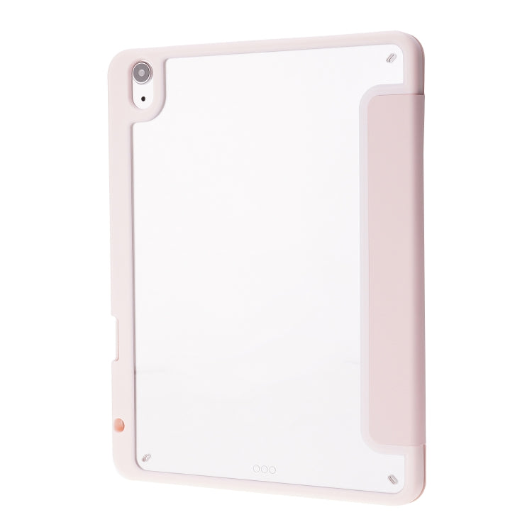 Deformation Transparent Acrylic Horizontal Flip PU Leather Case with Multi-folding Holder & Sleep / Wake-up Function & Pen Slot For iPad Air 2022 / 2020 10.9(Rose Gold) - iPad Air (2022) / (2020) 10.9 Cases by buy2fix | Online Shopping UK | buy2fix