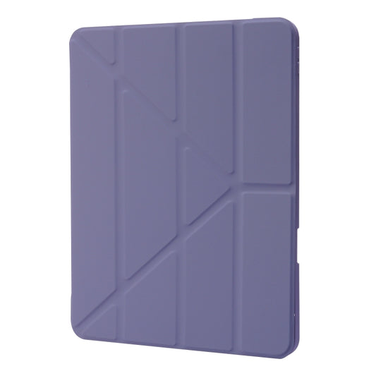 For iPad Pro 11 2022 / 2021 / 2020 / 2018 Deformation Transparent Acrylic Horizontal Flip PU Leather Tablet Case with Multi-folding Holder & Sleep / Wake-up Function & Pen Slot(Lavender Grey) - iPad Pro 11 (2022/2021) Cases by buy2fix | Online Shopping UK | buy2fix