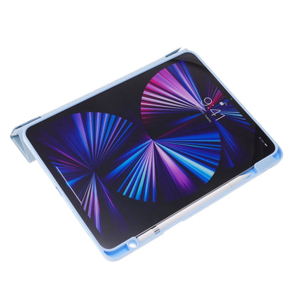 For iPad Pro 11 2022 / 2021 / 2020 / 2018 Deformation Transparent Acrylic Horizontal Flip PU Leather Tablet Case with Multi-folding Holder & Sleep / Wake-up Function & Pen Slot(Lavender Grey) - iPad Pro 11 (2022/2021) Cases by buy2fix | Online Shopping UK | buy2fix