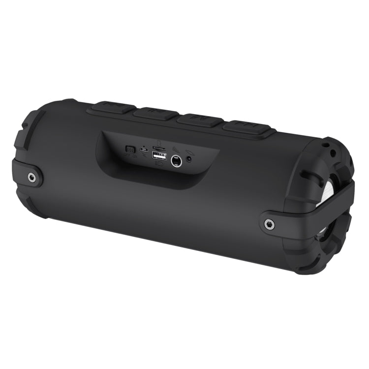New Rixing NR-6013M Bluetooth 5.0 Portable Outdoor Karaoke Wireless Bluetooth Speaker with Microphone & Shoulder Strap(Black) - Desktop Speaker by NewRixing | Online Shopping UK | buy2fix