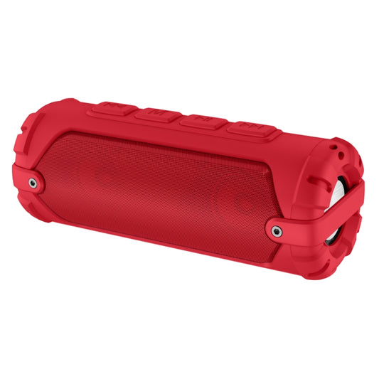 New Rixing NR-6013M Bluetooth 5.0 Portable Outdoor Karaoke Wireless Bluetooth Speaker with Microphone & Shoulder Strap(Red) - Desktop Speaker by NewRixing | Online Shopping UK | buy2fix