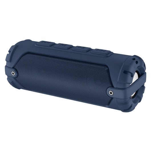 New Rixing NR-6013M Bluetooth 5.0 Portable Outdoor Karaoke Wireless Bluetooth Speaker with Microphone & Shoulder Strap(Blue) - Desktop Speaker by NewRixing | Online Shopping UK | buy2fix