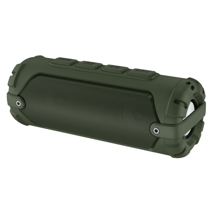 New Rixing NR-6013M Bluetooth 5.0 Portable Outdoor Karaoke Wireless Bluetooth Speaker with Microphone & Shoulder Strap(Green) - Desktop Speaker by NewRixing | Online Shopping UK | buy2fix