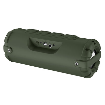 New Rixing NR-6013M Bluetooth 5.0 Portable Outdoor Karaoke Wireless Bluetooth Speaker with Microphone & Shoulder Strap(Green) - Desktop Speaker by NewRixing | Online Shopping UK | buy2fix