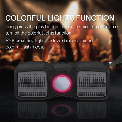 New Rixing NR-9011 Bluetooth 5.0 Portable Outdoor Wireless Bluetooth Speaker(Grey) - Desktop Speaker by NewRixing | Online Shopping UK | buy2fix