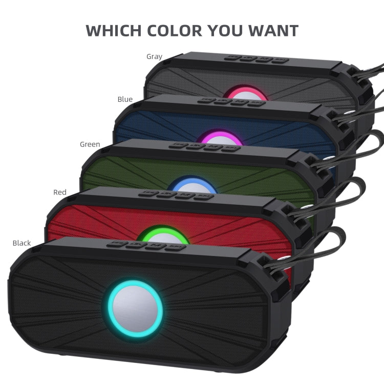 New Rixing NR-9012 Bluetooth 5.0 Portable Outdoor Wireless Bluetooth Speaker(Black) - Desktop Speaker by NewRixing | Online Shopping UK | buy2fix