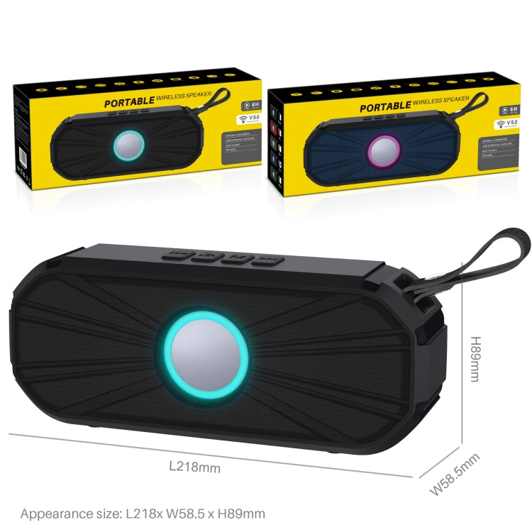 New Rixing NR-9012 Bluetooth 5.0 Portable Outdoor Wireless Bluetooth Speaker(Grey) - Desktop Speaker by NewRixing | Online Shopping UK | buy2fix