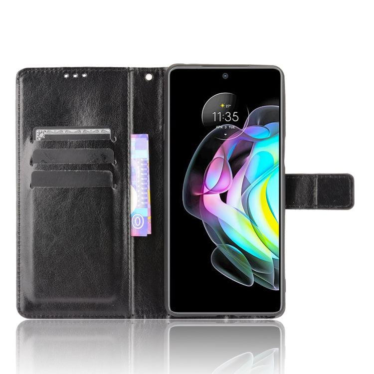 For Motorola Edge 20 Crazy Horse Texture Horizontal Flip Leather Case with Holder & Card Slots & Lanyard(Black) by buy2fix