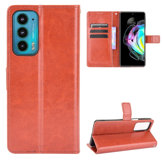 For Motorola Edge 20 Crazy Horse Texture Horizontal Flip Leather Case with Holder & Card Slots & Lanyard(Brown) by buy2fix