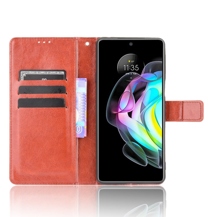 For Motorola Edge 20 Crazy Horse Texture Horizontal Flip Leather Case with Holder & Card Slots & Lanyard(Brown) by buy2fix