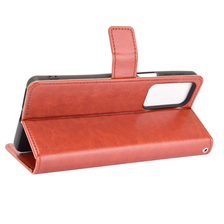 For Motorola Edge 20 Crazy Horse Texture Horizontal Flip Leather Case with Holder & Card Slots & Lanyard(Brown) by buy2fix