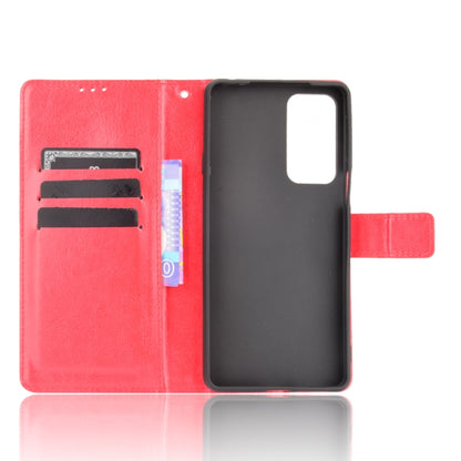 For Motorola Edge 20 Crazy Horse Texture Horizontal Flip Leather Case with Holder & Card Slots & Lanyard(Red) by buy2fix