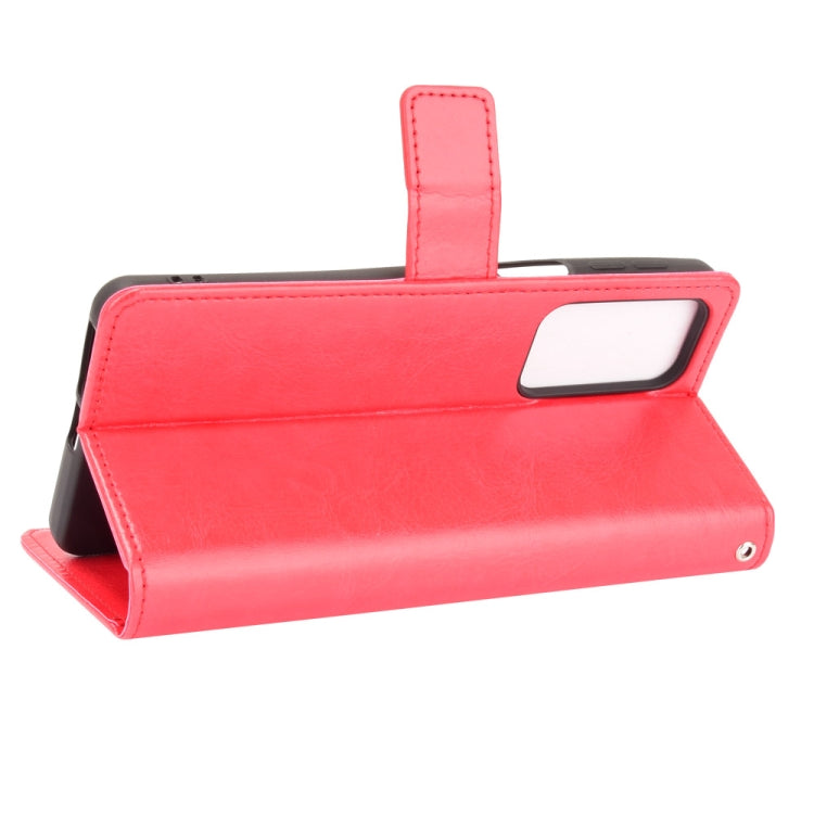 For Motorola Edge 20 Crazy Horse Texture Horizontal Flip Leather Case with Holder & Card Slots & Lanyard(Red) by buy2fix