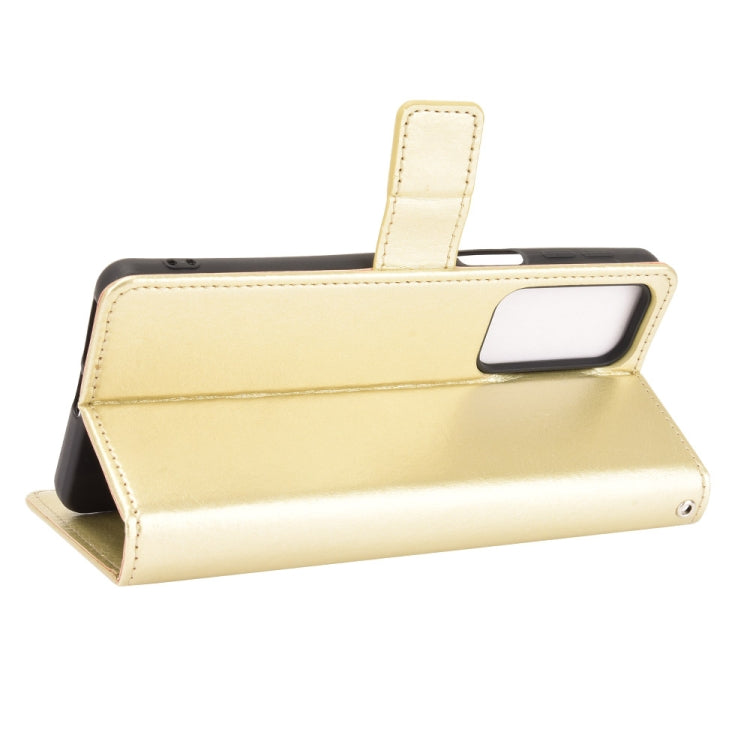 For Motorola Edge 20 Crazy Horse Texture Horizontal Flip Leather Case with Holder & Card Slots & Lanyard(Gold) by buy2fix