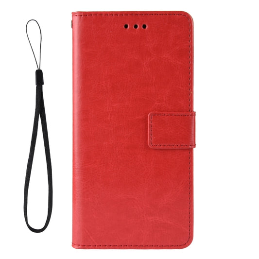 For OPPO Realme C21Y Crazy Horse Texture Horizontal Flip Leather Case with Holder & Card Slots & Lanyard(Red) - Realme Cases by buy2fix | Online Shopping UK | buy2fix