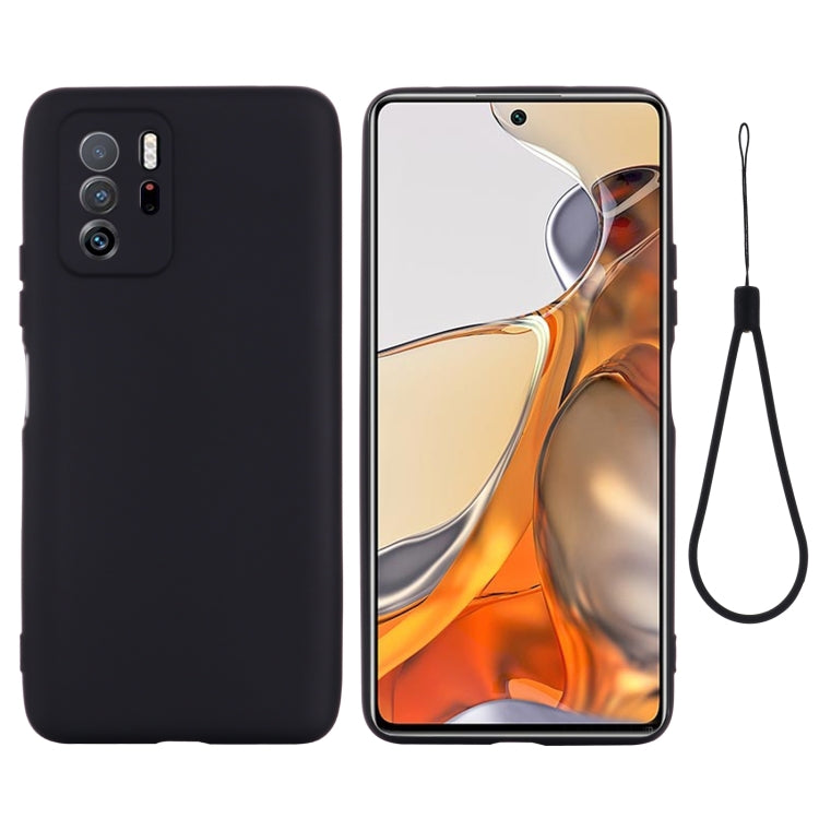 For Xiaomi Redmi Note 10 Pro 5G CN Version / Poco X3 GT 5G Solid Color Liquid Silicone Dropproof Full Coverage Protective Case(Black) by buy2fix