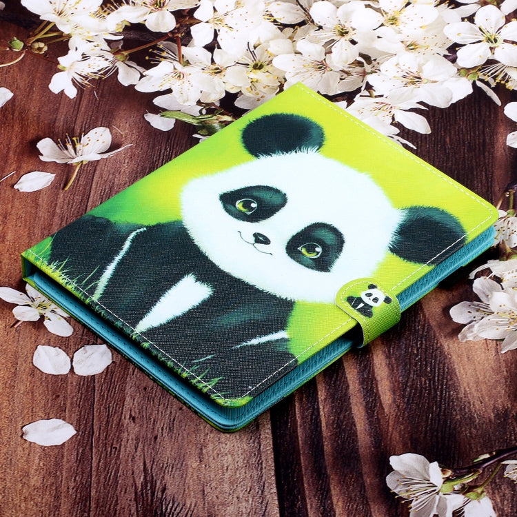10 inch Universal Colored Drawing Horizontal Flip PU Leather Case with Holder & Card Slot(Panda) - 10 - 11 inch by buy2fix | Online Shopping UK | buy2fix