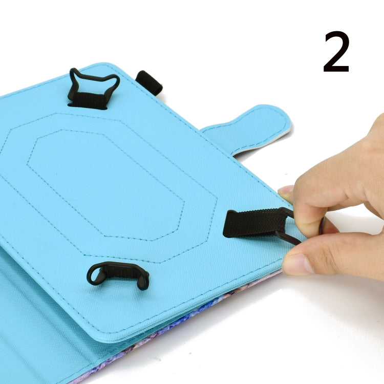 10 inch Universal Colored Drawing Horizontal Flip PU Leather Case with Holder & Card Slot(Butterfly Tower) - 10 - 11 inch by buy2fix | Online Shopping UK | buy2fix