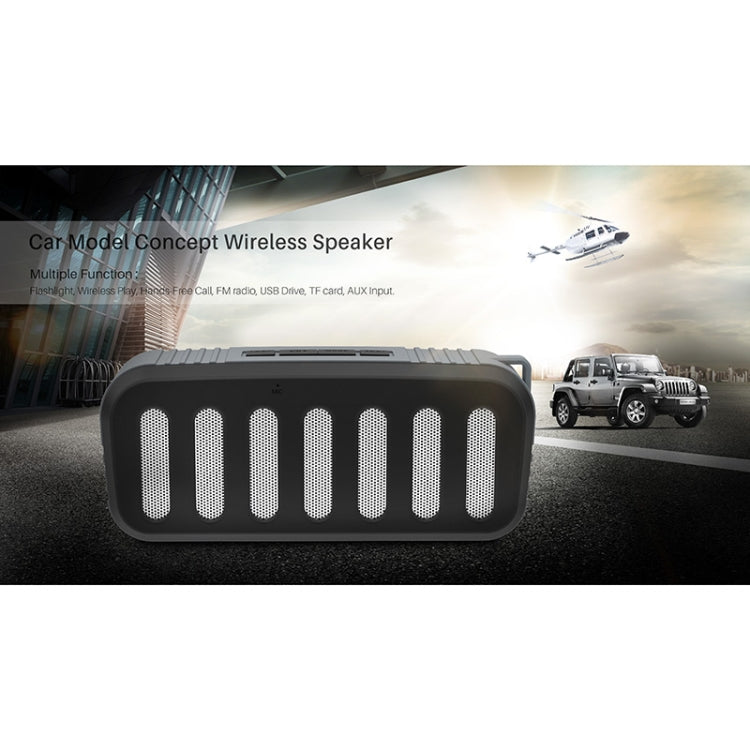 NewRixing NR-2013 TWS Car Exhaust Duct-shaped Bluetooth Speaker(White) - Desktop Speaker by NewRixing | Online Shopping UK | buy2fix