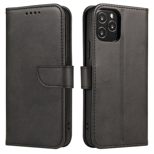 For iPhone 12 / 12 Pro Calf Texture Buckle Horizontal Flip Leather Case with Holder & Card Slots & Wallet(Black) by buy2fix