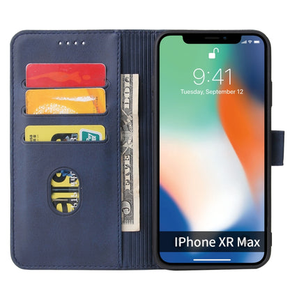 For iPhone X / XS Calf Texture Buckle Horizontal Flip Leather Case with Holder & Card Slots & Wallet(Blue) by buy2fix