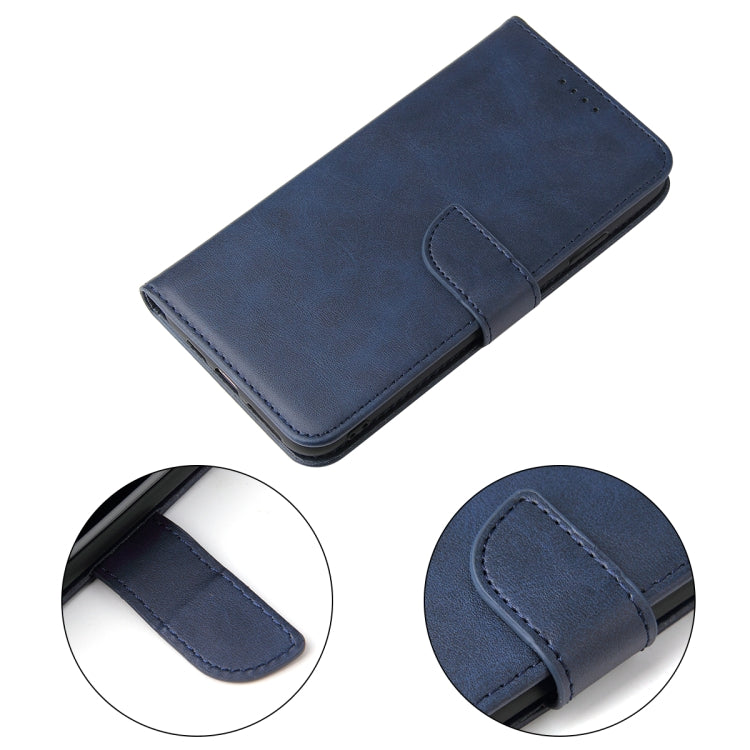 For iPhone X / XS Calf Texture Buckle Horizontal Flip Leather Case with Holder & Card Slots & Wallet(Blue) by buy2fix