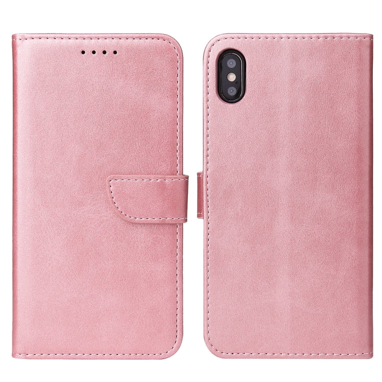 For iPhone X / XS Calf Texture Buckle Horizontal Flip Leather Case with Holder & Card Slots & Wallet(Rose Gold) by buy2fix