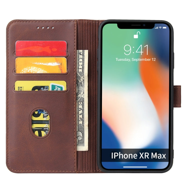 For iPhone X / XS Calf Texture Buckle Horizontal Flip Leather Case with Holder & Card Slots & Wallet(Brown) by buy2fix