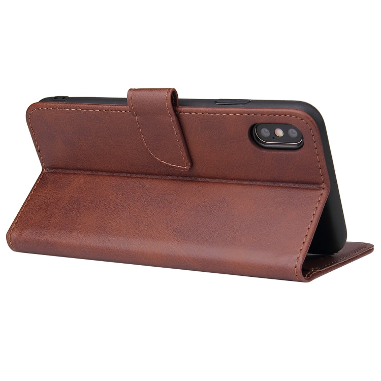 For iPhone X / XS Calf Texture Buckle Horizontal Flip Leather Case with Holder & Card Slots & Wallet(Brown) by buy2fix
