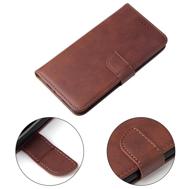 For iPhone X / XS Calf Texture Buckle Horizontal Flip Leather Case with Holder & Card Slots & Wallet(Brown) by buy2fix