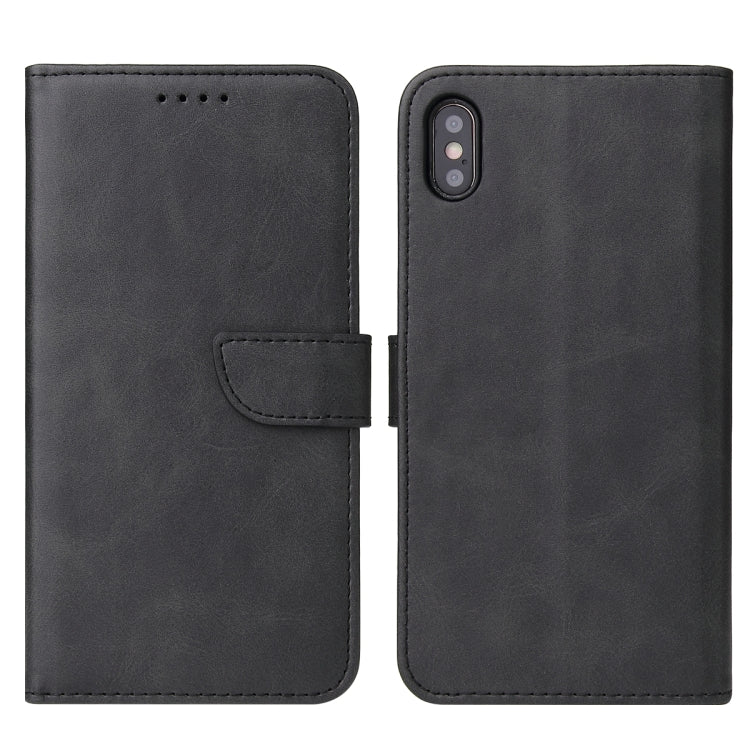 For iPhone XS Max Calf Texture Buckle Horizontal Flip Leather Case with Holder & Card Slots & Wallet(Black) by buy2fix