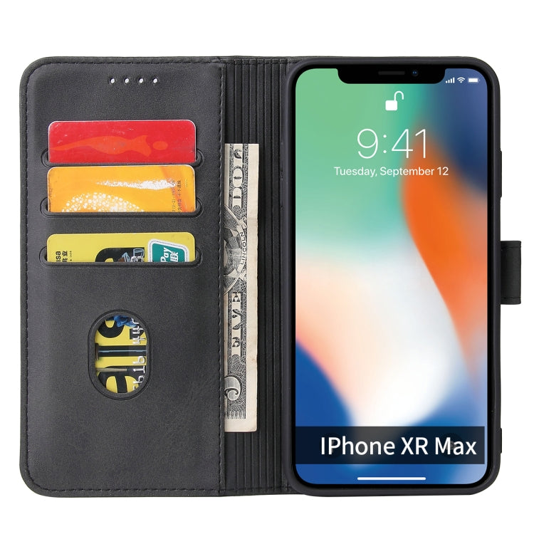 For iPhone XS Max Calf Texture Buckle Horizontal Flip Leather Case with Holder & Card Slots & Wallet(Black) by buy2fix
