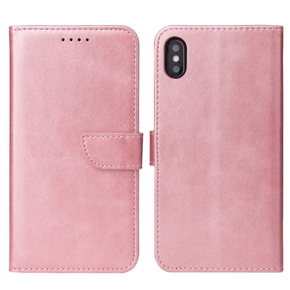 For iPhone XS Max Calf Texture Buckle Horizontal Flip Leather Case with Holder & Card Slots & Wallet(Rose Gold) by buy2fix