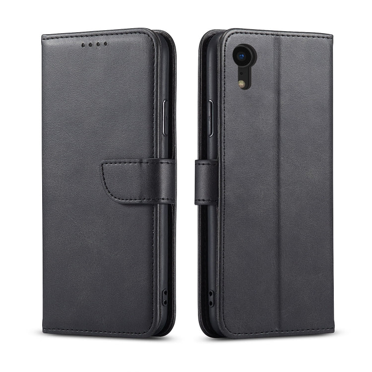 For iPhone XR Calf Texture Buckle Horizontal Flip Leather Case with Holder & Card Slots & Wallet(Black) by buy2fix