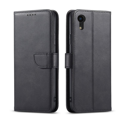 For iPhone XR Calf Texture Buckle Horizontal Flip Leather Case with Holder & Card Slots & Wallet(Black) by buy2fix