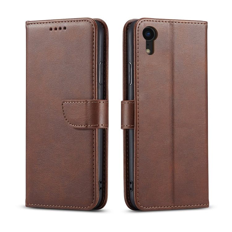 For iPhone XR Calf Texture Buckle Horizontal Flip Leather Case with Holder & Card Slots & Wallet(Brown) by buy2fix