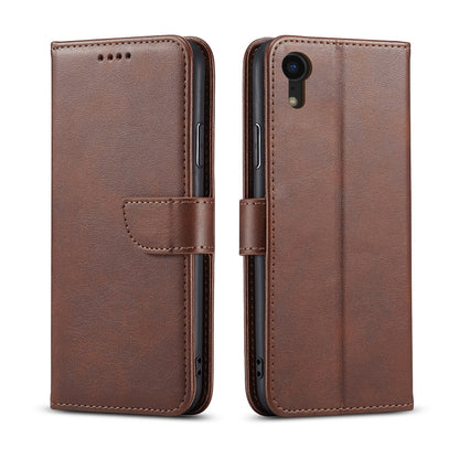 For iPhone XR Calf Texture Buckle Horizontal Flip Leather Case with Holder & Card Slots & Wallet(Brown) by buy2fix
