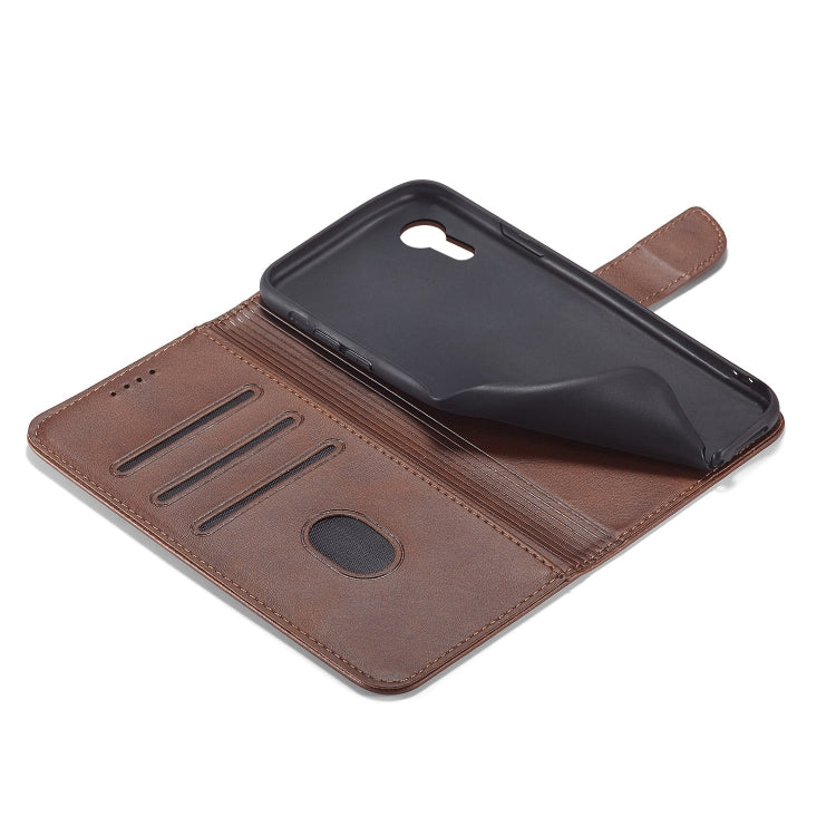 For iPhone XR Calf Texture Buckle Horizontal Flip Leather Case with Holder & Card Slots & Wallet(Brown) by buy2fix