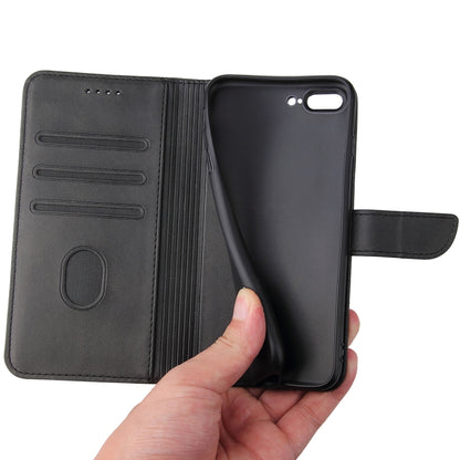 Calf Texture Buckle Horizontal Flip Leather Case with Holder & Card Slots & Wallet For iPhone 8 Plus & 7 Plus(Black) by buy2fix
