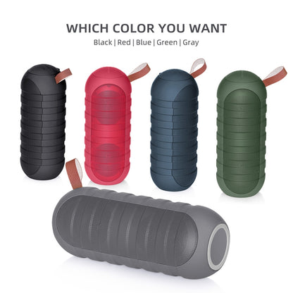NewRixing NR-3025 TWS Outdoor Portable Splashproof Bluetooth Speaker with Flashlight Function(Grey) - Desktop Speaker by NewRixing | Online Shopping UK | buy2fix