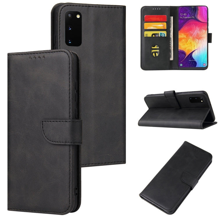 For Samsung Galaxy S20 Calf Texture Buckle Horizontal Flip Leather Case with Holder & Card Slots & Wallet(Black) by buy2fix