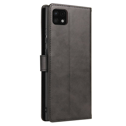 For Samsung Galaxy A22 5G Calf Texture Buckle Horizontal Flip Leather Case with Holder & Card Slots & Wallet(Black) by buy2fix