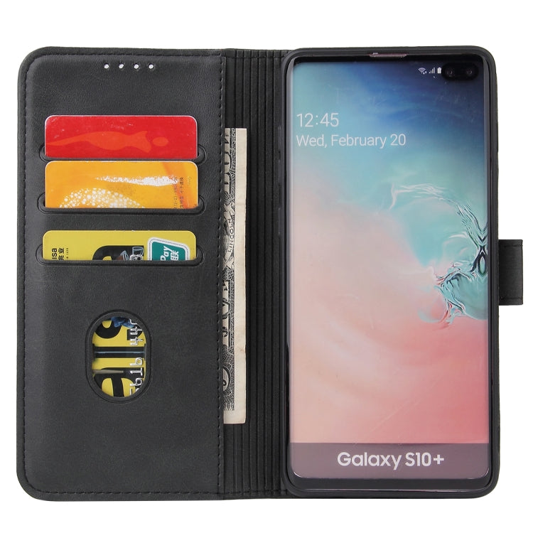 For Samsung Galaxy S10+ Calf Texture Buckle Horizontal Flip Leather Case with Holder & Card Slots & Wallet(Black) by buy2fix