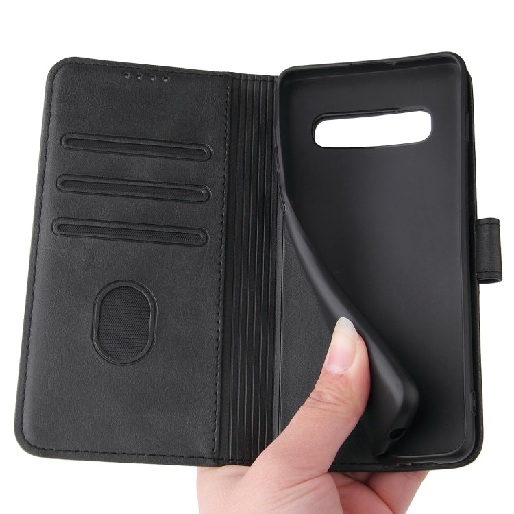 For Samsung Galaxy S10+ Calf Texture Buckle Horizontal Flip Leather Case with Holder & Card Slots & Wallet(Black) by buy2fix
