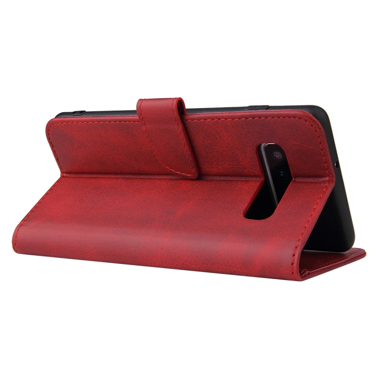 For Samsung Galaxy S10+ Calf Texture Buckle Horizontal Flip Leather Case with Holder & Card Slots & Wallet(Red) by buy2fix
