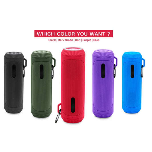 NewRixing NR-4016A TWS Outdoor Splashproof Bluetooth Speaker with Carabiner Handle & SOS Flashlight(Blue) - Desktop Speaker by NewRixing | Online Shopping UK | buy2fix