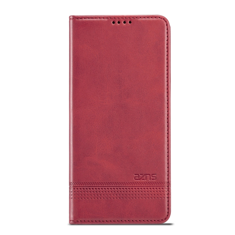 For Huawei Maimang 10 SE AZNS Magnetic Calf Texture Horizontal Flip Leather Case with Card Slots & Holder & Wallet(Red) - Huawei Cases by AZNS | Online Shopping UK | buy2fix