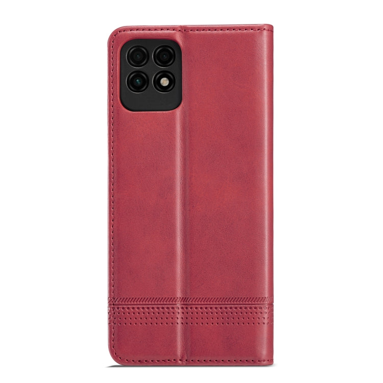 For Huawei Maimang 10 SE AZNS Magnetic Calf Texture Horizontal Flip Leather Case with Card Slots & Holder & Wallet(Red) - Huawei Cases by AZNS | Online Shopping UK | buy2fix