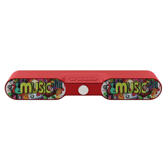 NewRixing NR-4017A TWS Graffiti Soundbar Bluetooth Speaker with Knob(Music Melody)
